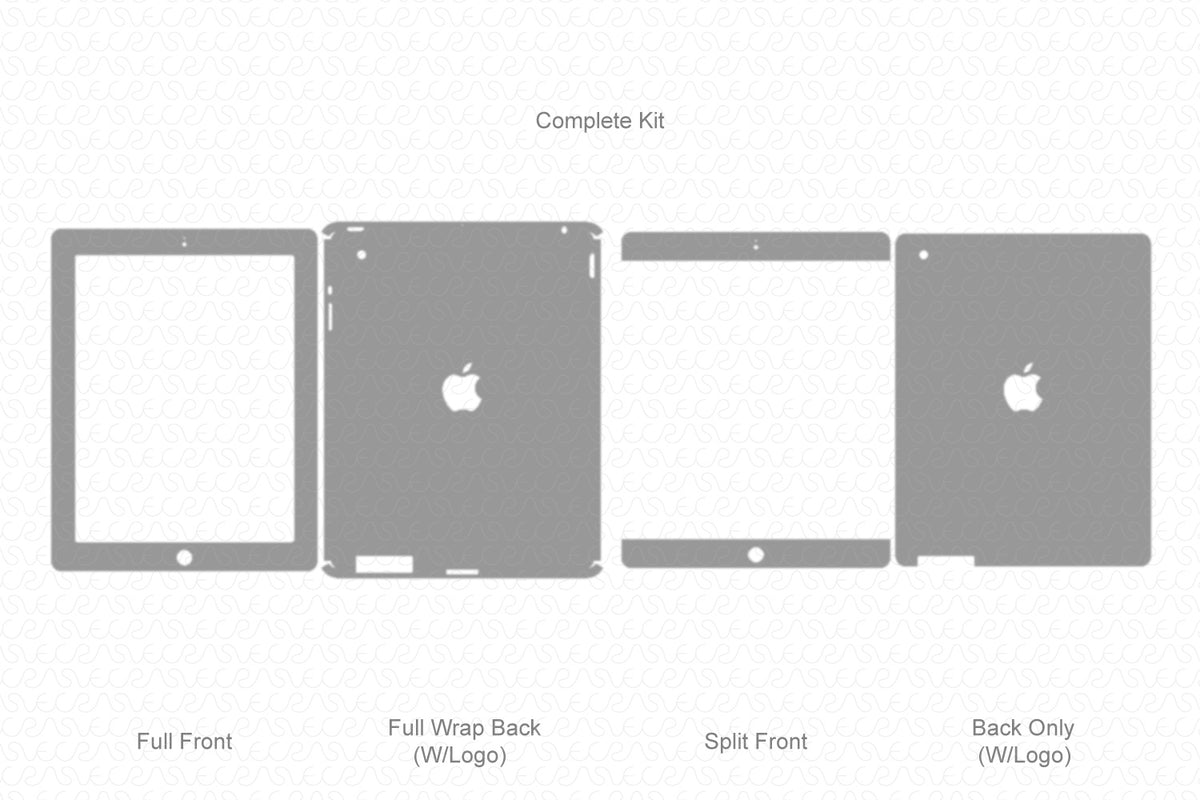 iPad 3rd Gen. (2012) Skin CutFile Vector Template Full Wrap SVG — VecRas