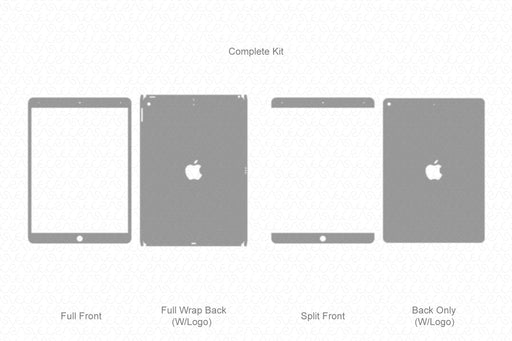 iPad Air 3- 10.5" (2019)  Full Wrap Skin Vector CutFile Template