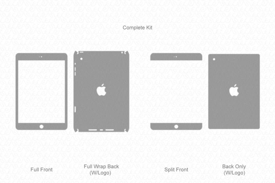iPad Mini 3 (2014) Full Wrap Skin Vector CutFile Template