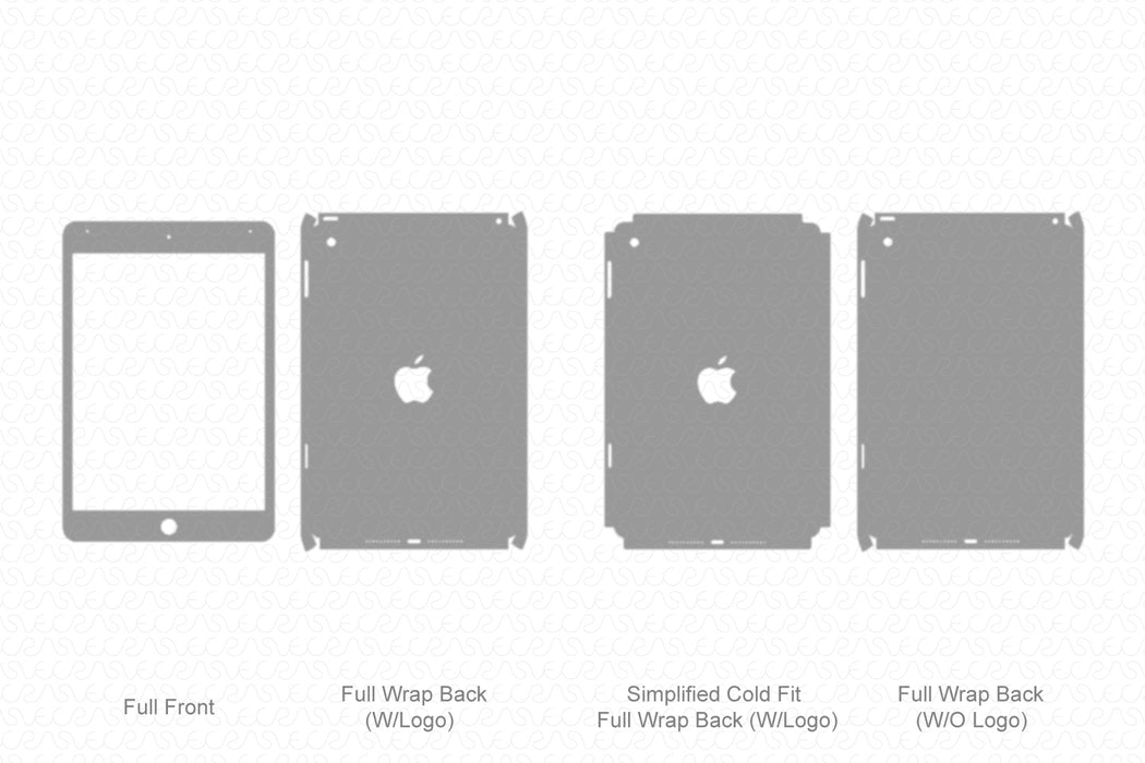 iPad Mini 4 (2015) Skin CutFile Vector Template Full Wrap SVG — VecRas