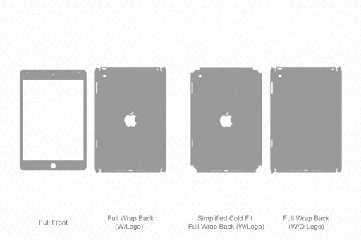 iPad Mini 4 (2015) Full Wrap Skin Vector CutFile Template