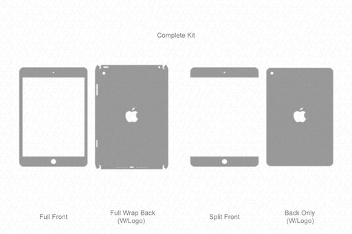 iPad Mini 5 (2019) Full Wrap Skin Vector CutFile Template
