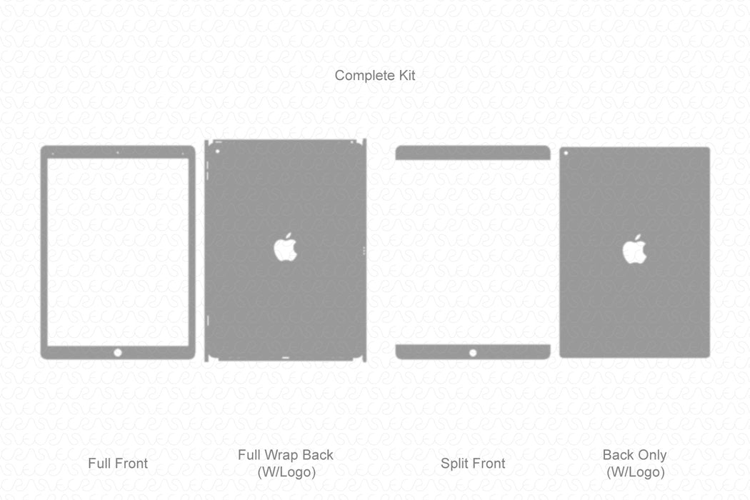 iPad Pro 12.9” (2016) Full Wrap Skin Vector CutFile Template