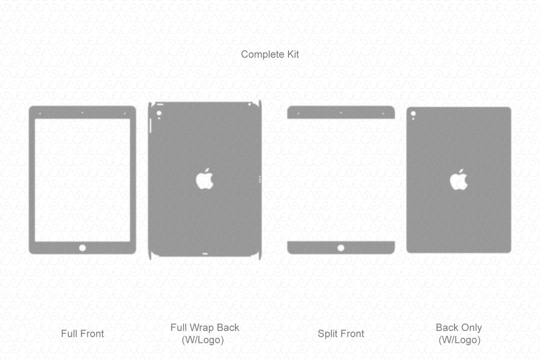 iPad Pro 9.7” (2016) Full Wrap Skin Vector CutFile Template