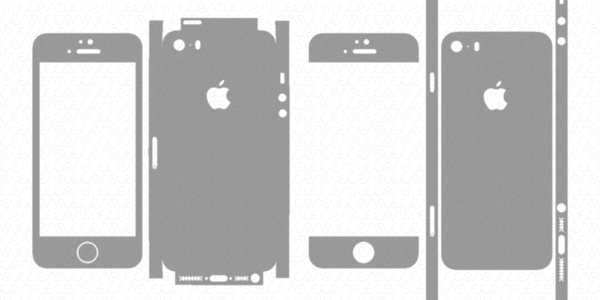 iPhone 5S & SE (2013-2016) Skin CutFile Vector Template Full Wrap SVG — VecRas iPhone 5S & SE (2013-2016) Skin CutFile Vector Template Full Wrap SVG — VecRas