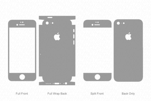 iPhone 5C (2013)  Full Wrap Skin Vector CutFile Template