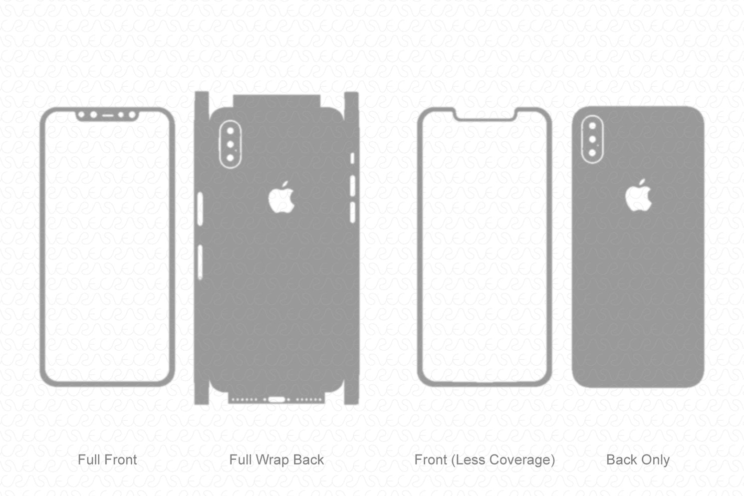iPhone X (2017) Skin CutFile Vector Template Full Wrap SVG — VecRas