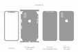 iPhone XS Full Wrap Skin Vector CutFile Template