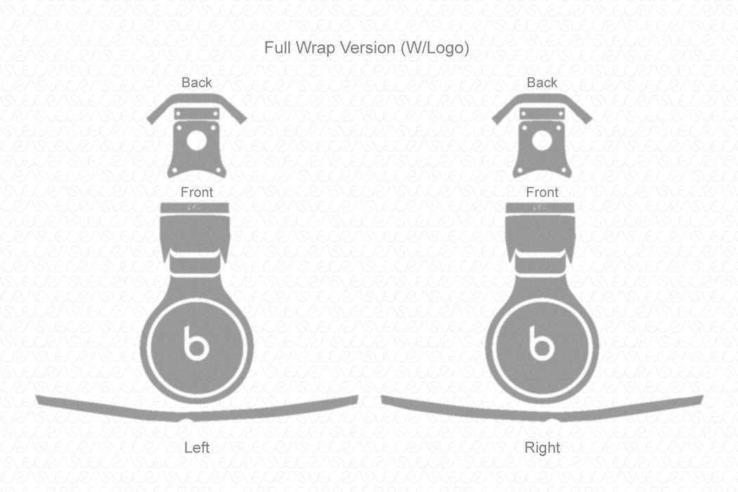 Beats Pro Wired Headphones Full Wrap Skin Vector CutFile Template