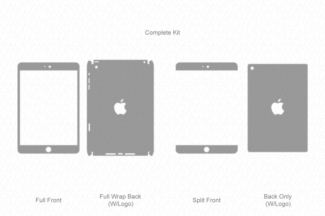Ipad Mini Back Sticker Layout iPad Mini 2 (2013) Vector Cutline Template — VecRas