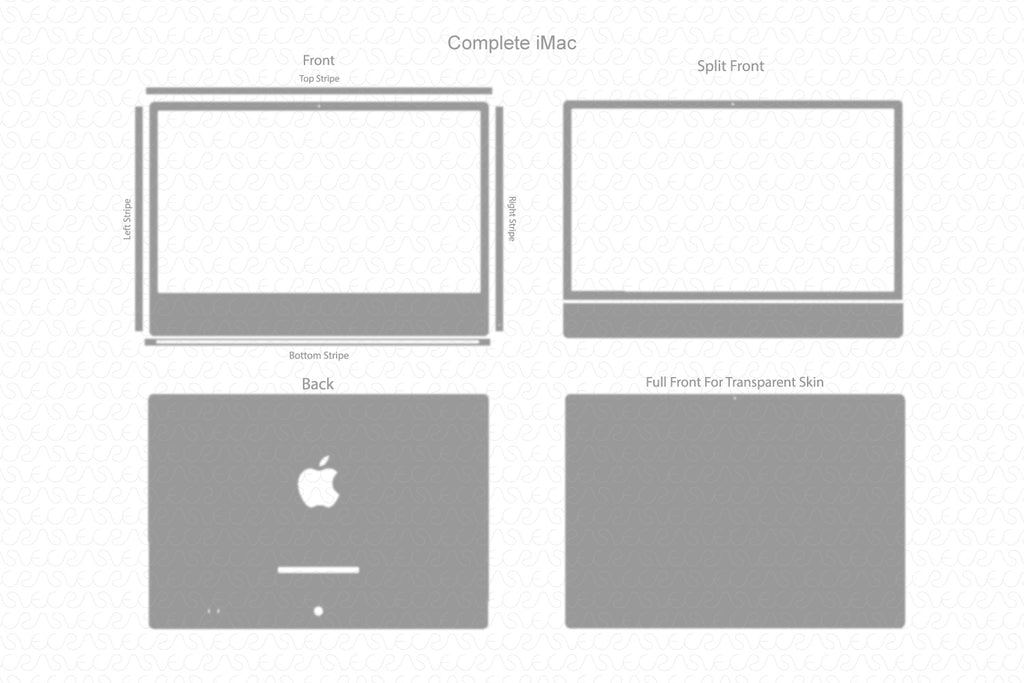 Vinyl Ready Vector Cut File Templates for Apple iMac / Mac Mini Skins ...