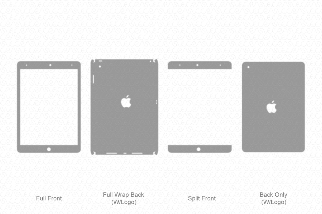 iPad 10.2 Gen 9 Wi-Fi Full Wrap Skin Vector CutFile Template