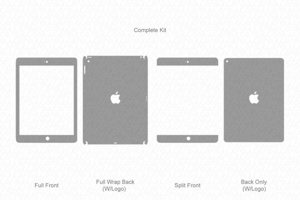 iPad 10.2 Gen 8 Wi-Fi  Full Wrap Skin Vector CutFile Template