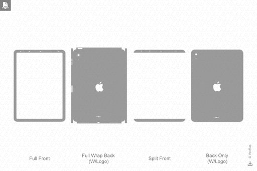 iPad Air  Full Wrap Skin Vector CutFile Template
