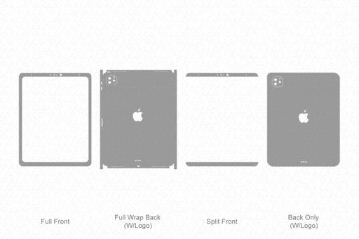 iPad Pro 12.9 (2020) A2229 Full Wrap Skin Vector CutFile Template