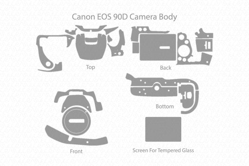Canon EOS 90D Full Wrap Skin Vector CutFile Template