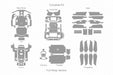 DJI Mavic 2 Pro Full Wrap Skin CutFile template Vector