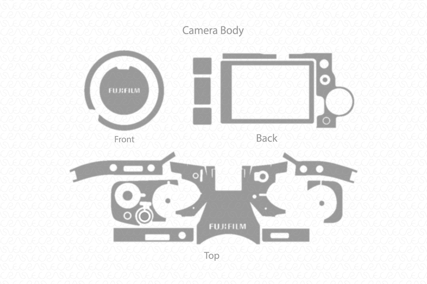 Fujifilm X-T4 Mirrorless Camera Skin CutFile Vector Template Full Wrap ...