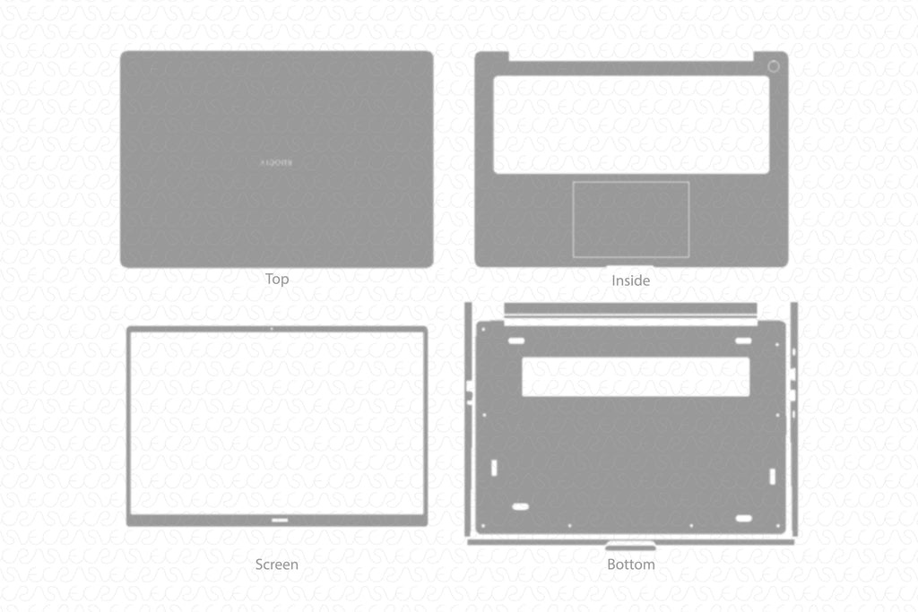 Vinyl Ready Vector Cut File Templates for Laptop Skins in Ai, PLT, EPS ...