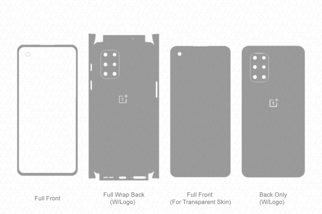 OnePlus 8T Skin Template Vector 2020