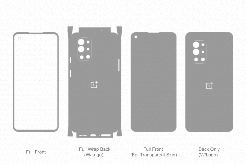 OnePlus 9R 5G Skin Template Vector 2021