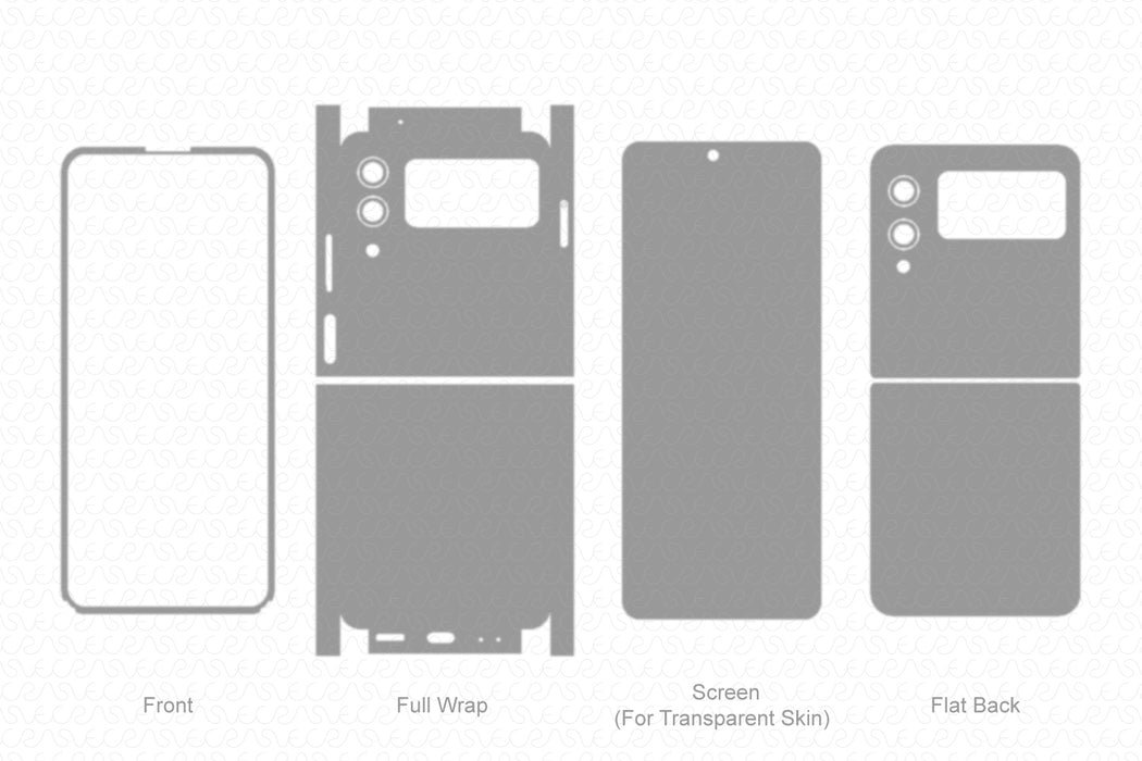 Galaxy Z Flip 3 5G Full Wrap Skin Vector CutFile Template