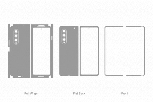 Galaxy Z Fold 3 5G Full Wrap Skin Vector CutFile Template