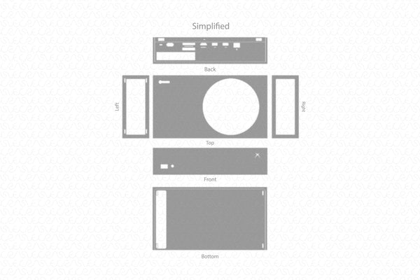 Microsoft Xbox Series S Full Wrap Skin Vector CutFile Template