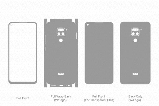 Redmi Note 9 Skin Template Vector 2020
