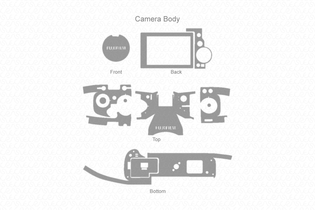 Fujifilm X-T3 Mirrorless Digital Camera Full Wrap Skin Vector CutFile Template