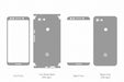 Pixel 3 (2018) Skin Template Vector