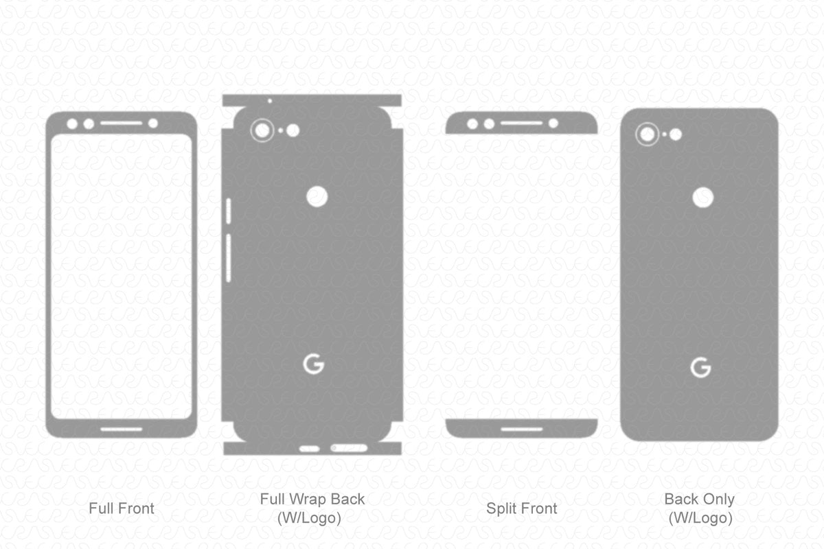 Pixel 3 (2018) Skin Template Vector — VecRas