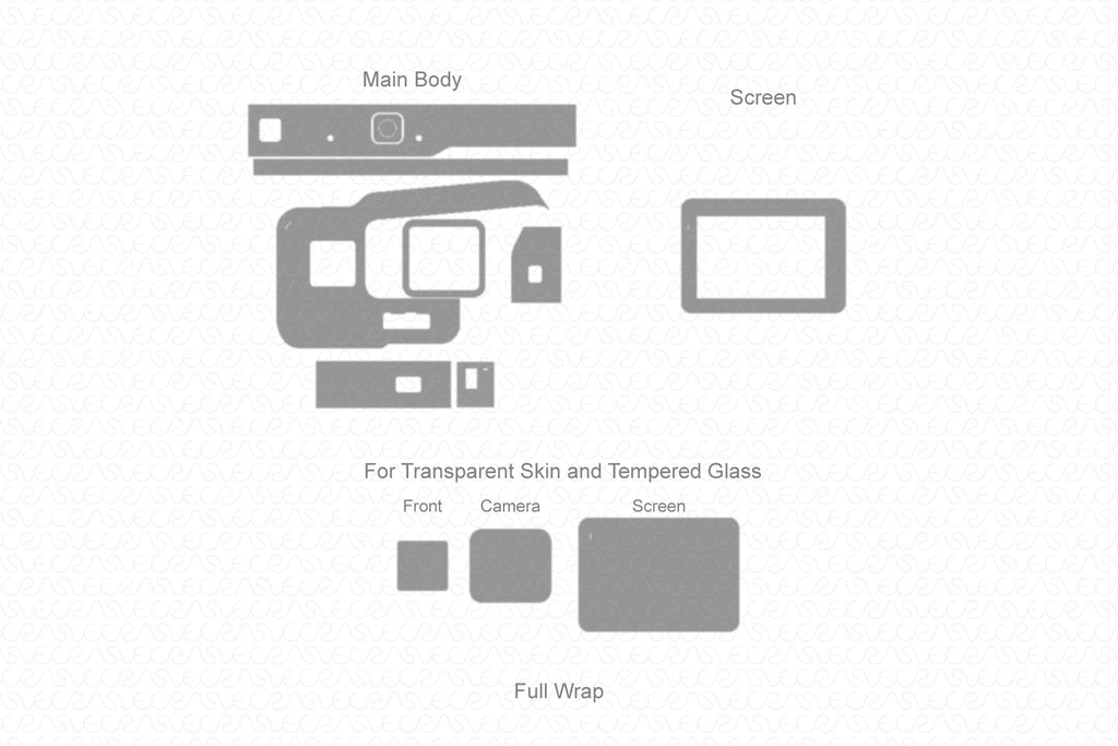 Vinyl Ready Vector Cut File Templates for Action Camera / GoPro Skins ...