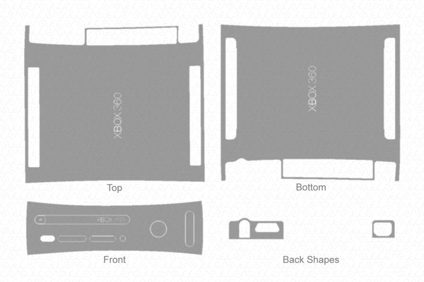 Xbox 360 Original (Arcade) Full Wrap Skin Vector CutFile Template