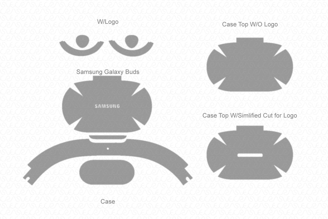 Samsung Galaxy Buds Full Wrap Skin Vector CutFile Template