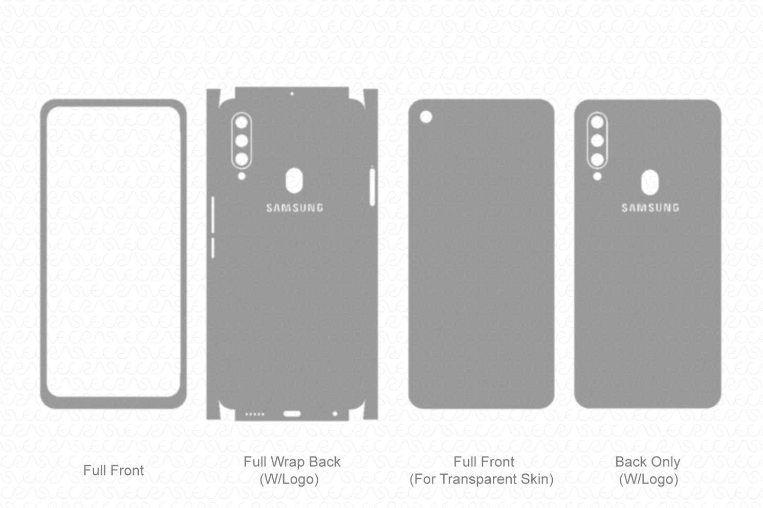 Galaxy M40 (2019) Skin CutFile Vector Template Full Wrap SVG — VecRas
