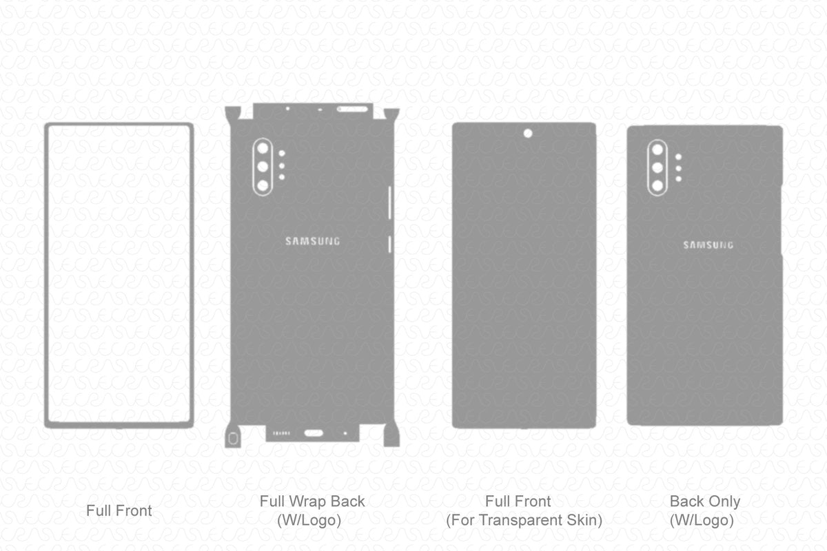 Galaxy Note 10 Plus (2019) Skin Template Vector — VecRas