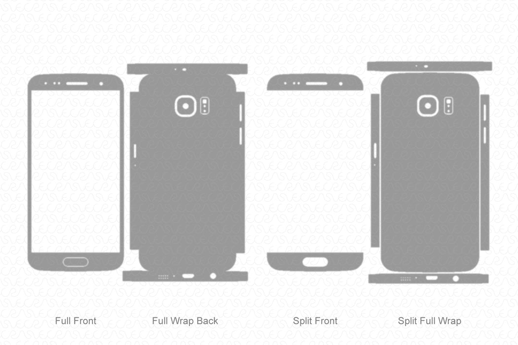 Galaxy S6 Full Wrap Skin Vector CutFile Template