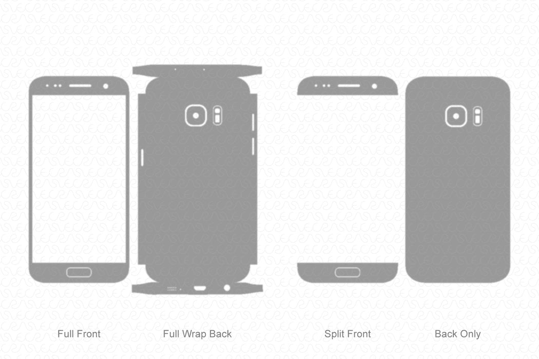 Samsung Galaxy S7 Skin CutFile Vector Template Full Wrap SVG — VecRas