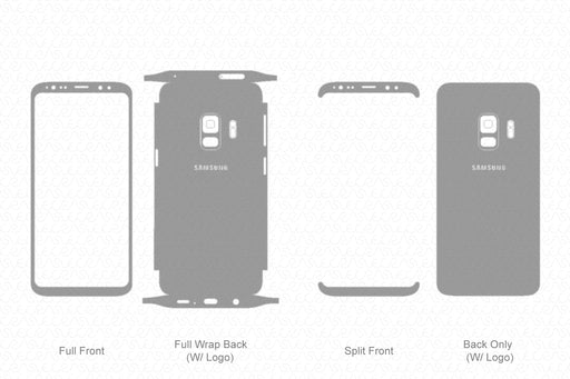 Galaxy S9 Full Wrap Skin Vector CutFile Template