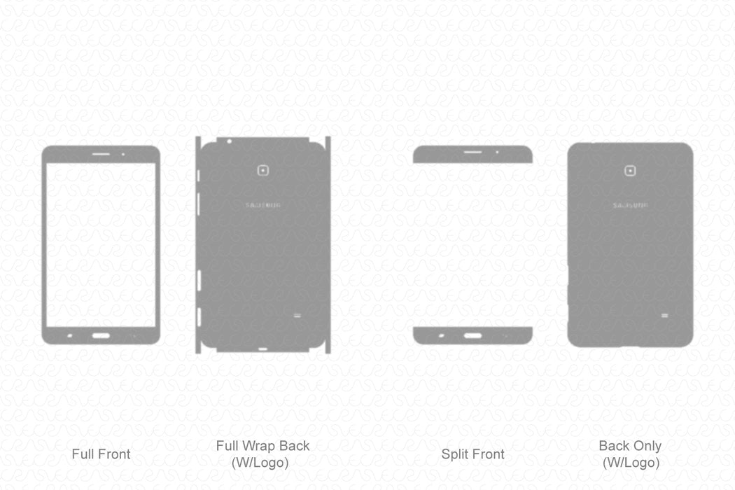 Galaxy Tab 4 7.0 (2014) Full Wrap Skin Vector CutFile Template