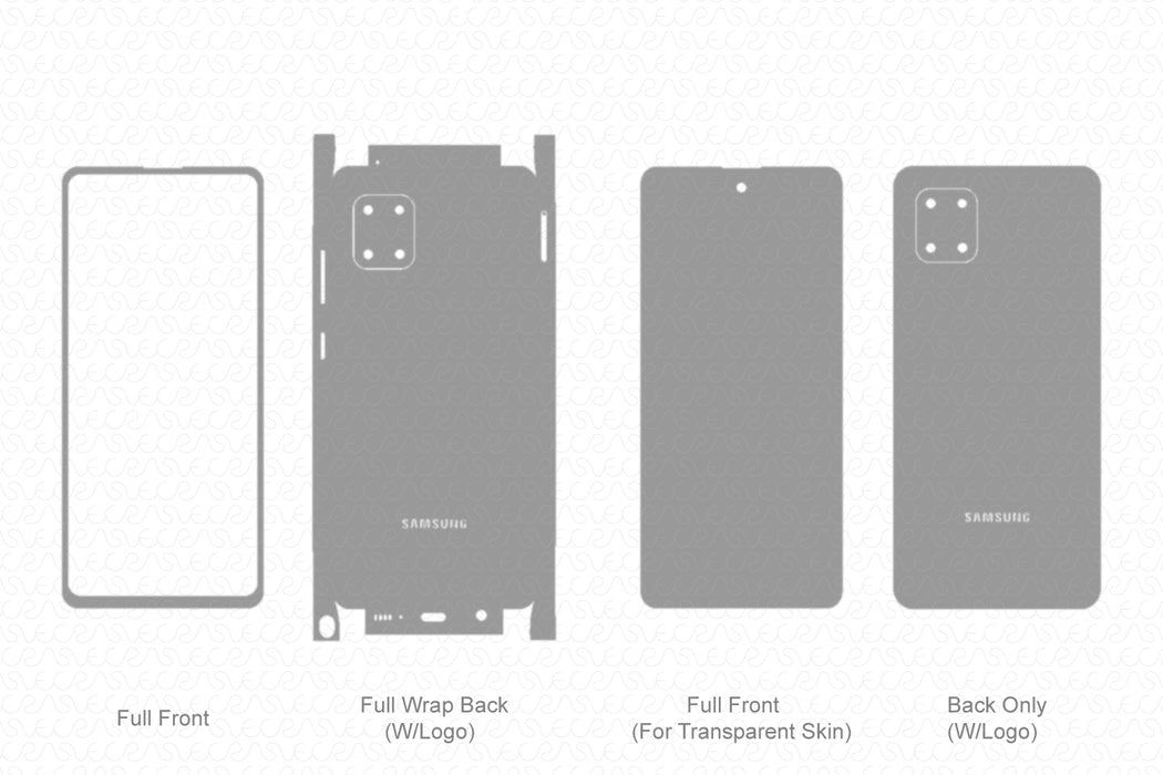 Galaxy Note 10 Lite (2020) Skin Template Vector