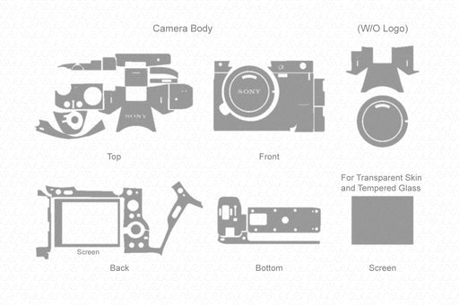 Sony Alpha A7 III Mirrorless Digital Camera Full Wrap Skin Vector CutFile Template