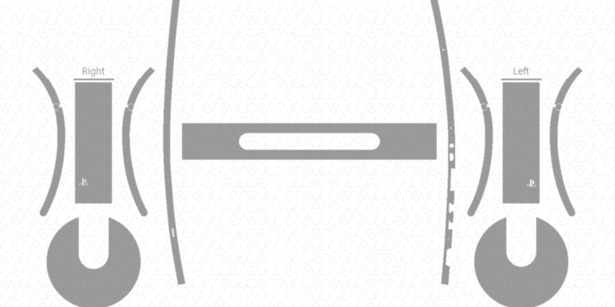Sony PS4 Platinum Wireless Headset (2016) Skin CutFile Vector Template ...