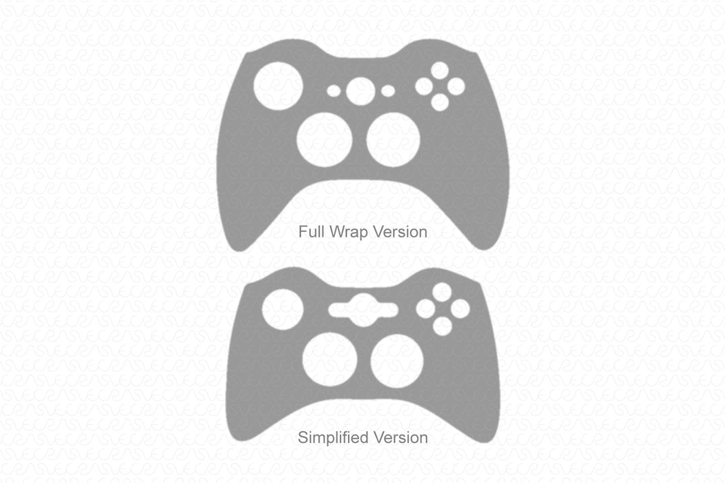 Xbox 360 Gaming Controller  Full Wrap Skin Vector CutFile Template