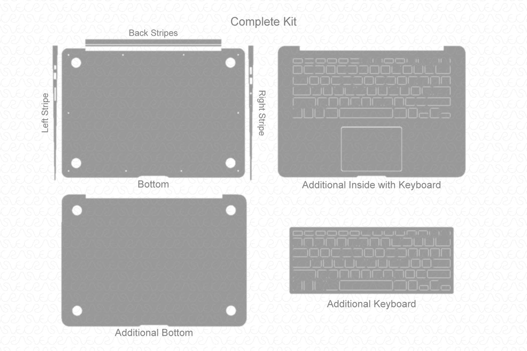 MacBook Air 13” Full Wrap Skin Vector CutFile Template