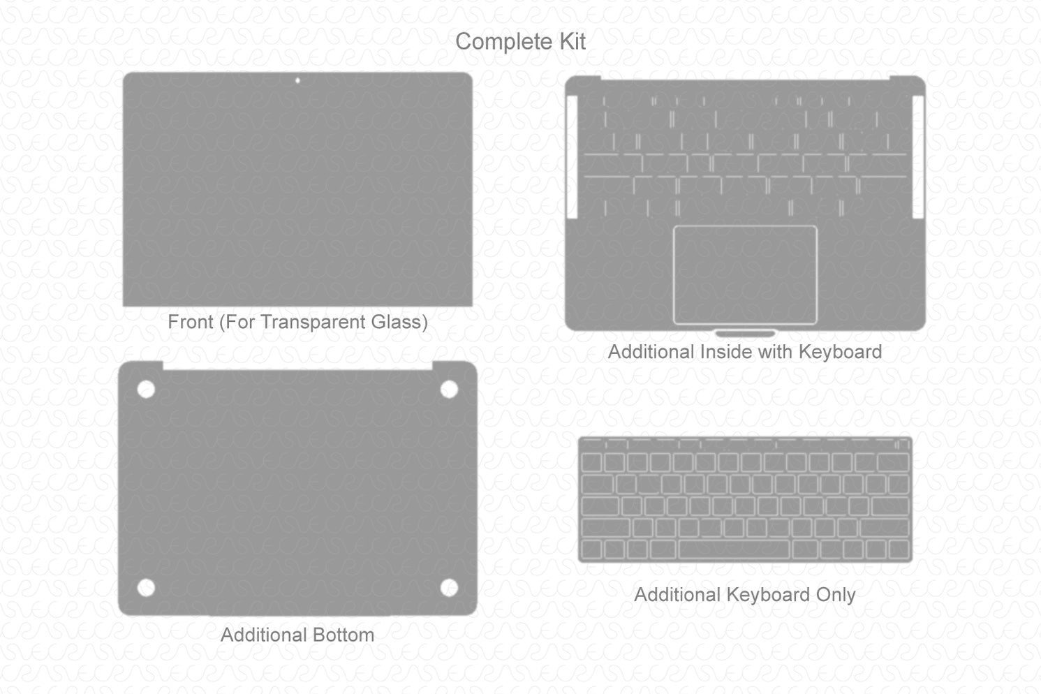 MacBook Pro 13” Non-TouchBar (2016-17) Skin CutFile Vector Template ...