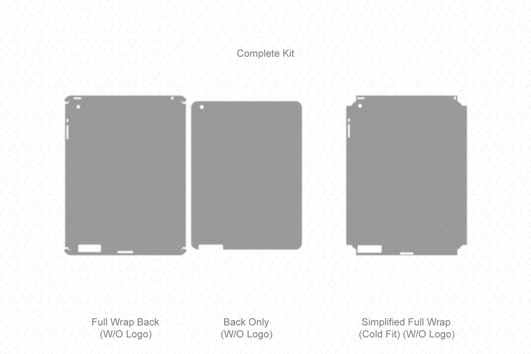 iPad 2 (2011) Skin CutFile Vector Template Full Wrap SVG