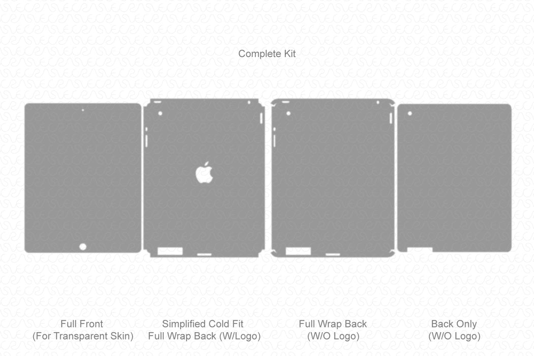 iPad 3rd Gen. (2012) Full Wrap Skin Vector CutFile Template