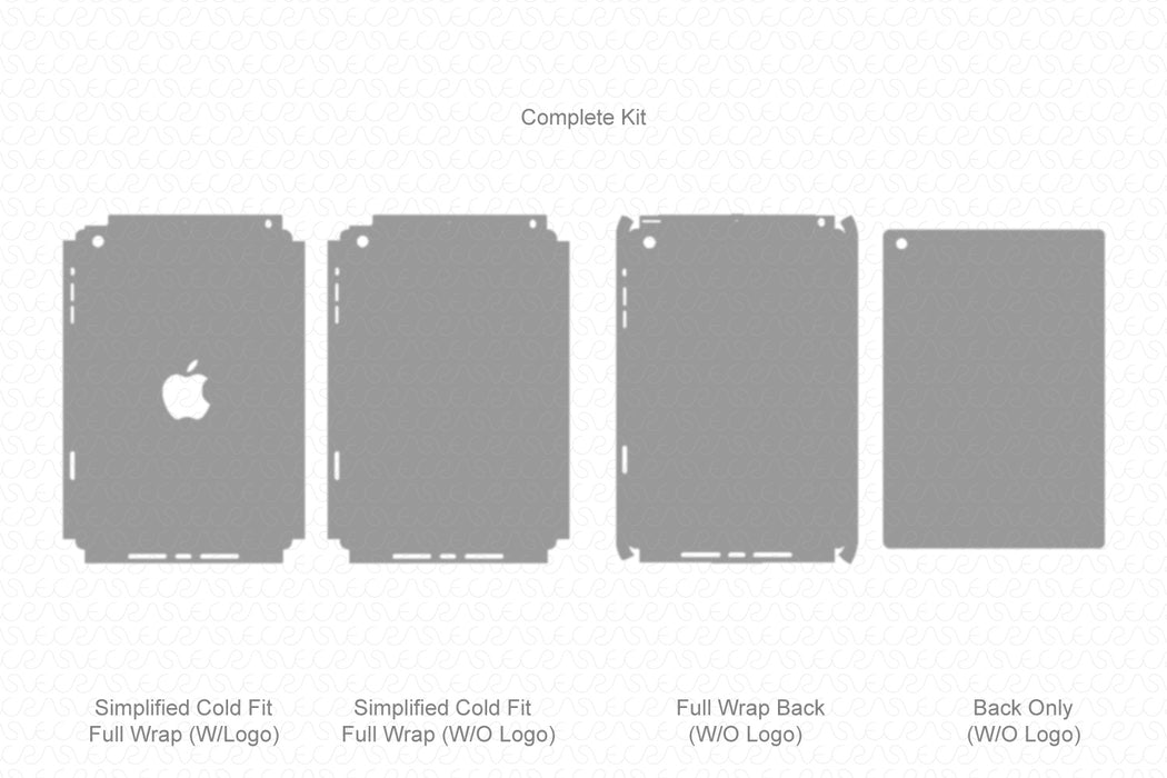 iPad Mini 1 (2012) Full Wrap Skin Vector CutFile Template